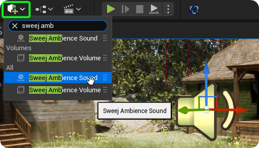 Add Actor / Sweej Ambience Sound