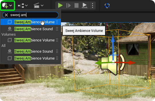 Add Actor / Sweej Ambience Volume