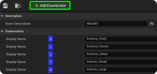 Create Ambience Area Type Enum