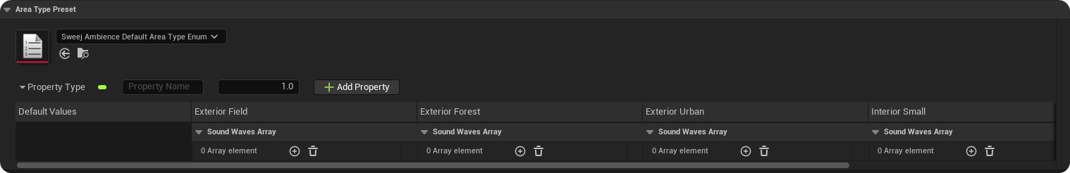 Area Type Preset