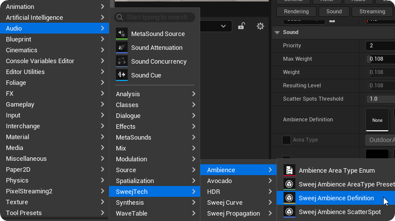 Create Ambience Definition