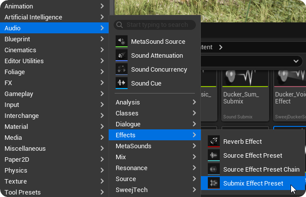 Create Submix Effect Preset