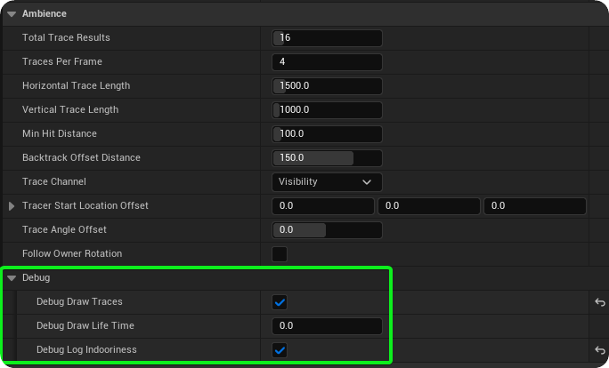 Debug Enabled within Audo Tracer Component