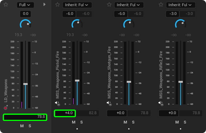 Defined Loudness in HDR Mixer Window