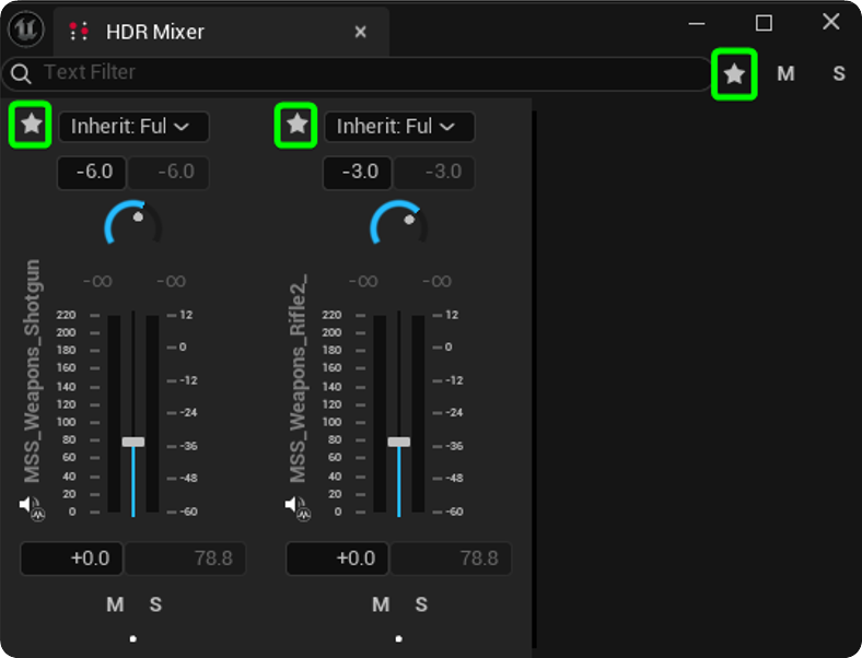 HDR Mixer Starred Channels