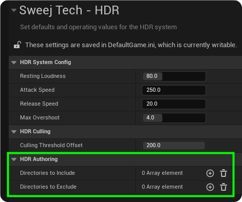 HDR Set Directories