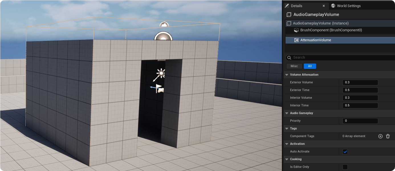 Unreal Engine Audio Gameplay Volume