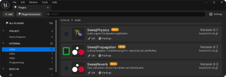 Enable Sweej Propagation Plugin