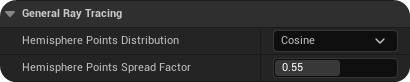 Hemisphere Points Distribution settings in Project Settings