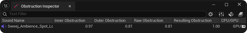 Obstruction Inspector showing Raw Obstruction 0.81 but Resulting Obstruction 1.0 due to the Obstruction Range settings of 0.3-0.8