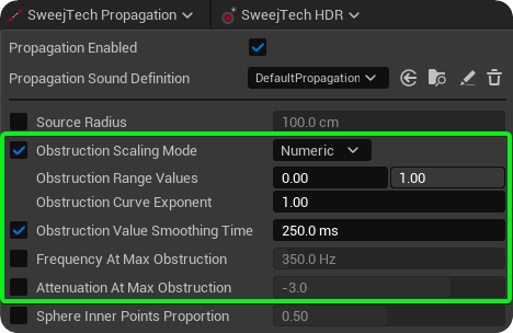 Obstruction Range and Scaling