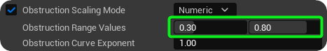 Obstruction Range Values 0.3 - 0.8