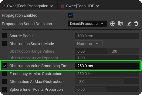 Obstruction Value Smoothing Time