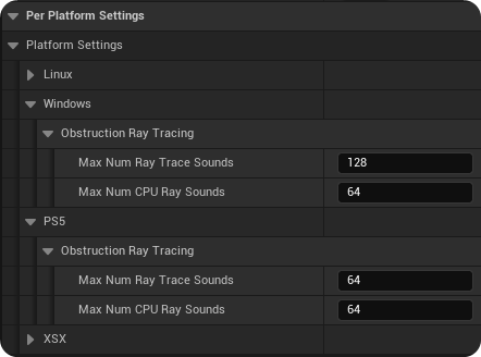 Per Platform Settings