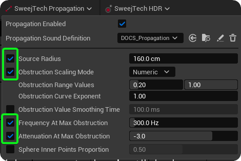 Local Overrides to a Propagation Sound Definition