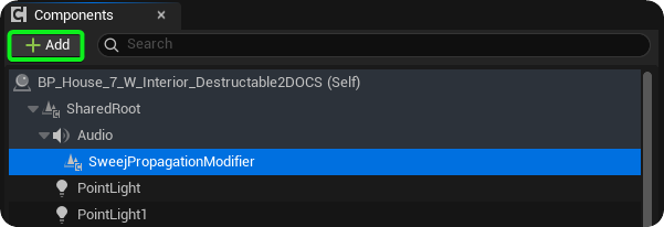 Adding a Sweej Propagation Modifier
