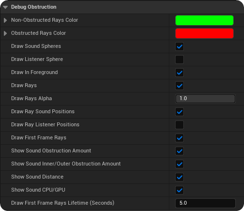 Editor Preferences / Propagation Editor User Settings / Debug Obstruction