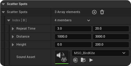 Scatter Spots Settings