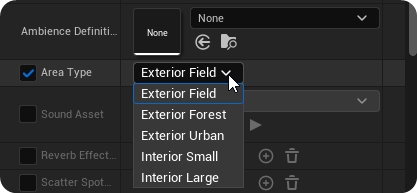 Select Area Types