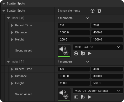 Scatter Spot Settings Example