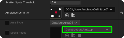 Settings are Derived from the Ambience Definition