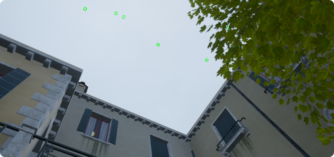 Vertical Traces -- Green No Hit